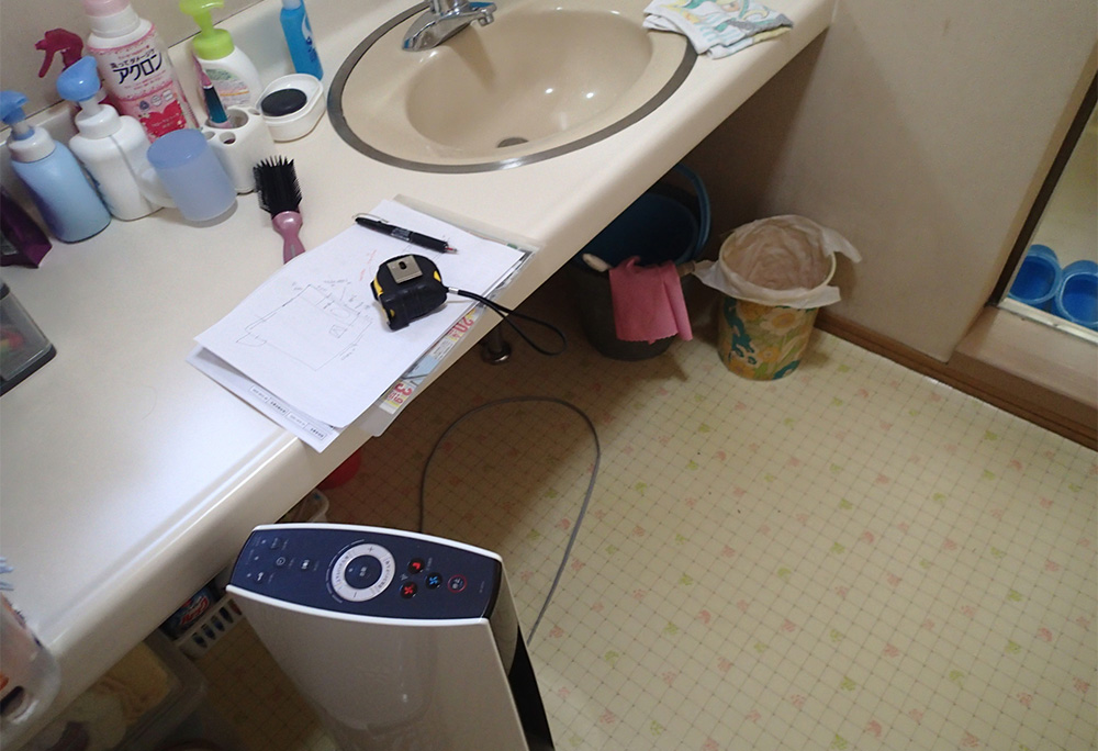 工事前｜仙台市泉区K様邸／洗面脱衣室リフォーム事例