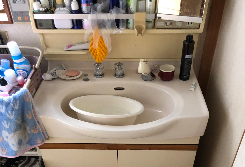 工事前｜石巻市T様邸／洗面脱衣室リフォーム事例